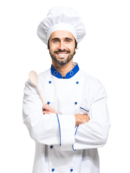 Smiling handsome chef - Фото, изображение