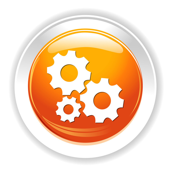 Cogwheel web icon - Vektör, Görsel