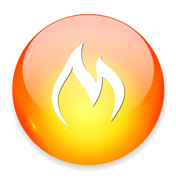 Fire web button - Вектор,изображение