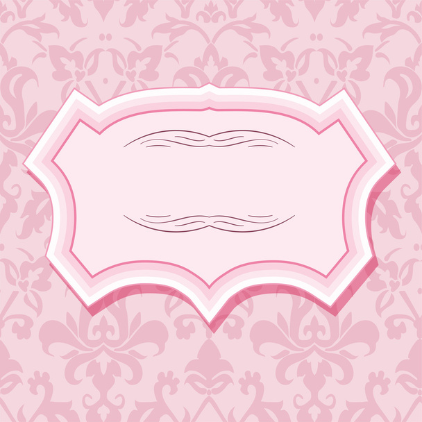 Frame on patterns in pastel pink. - Vector, Image