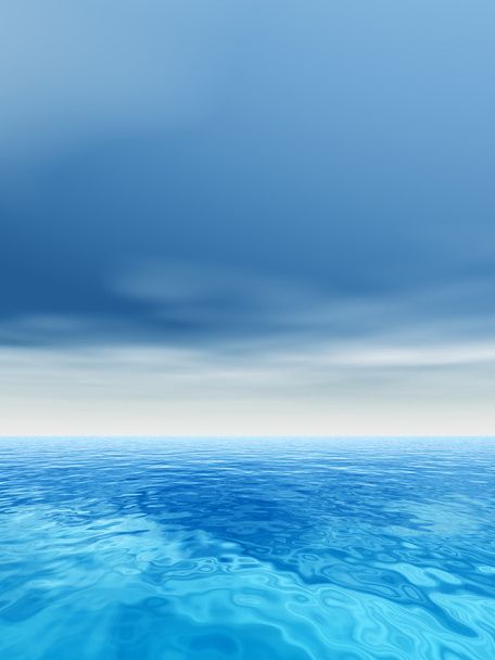 океанські водні хвилі і небо
 - Фото, зображення