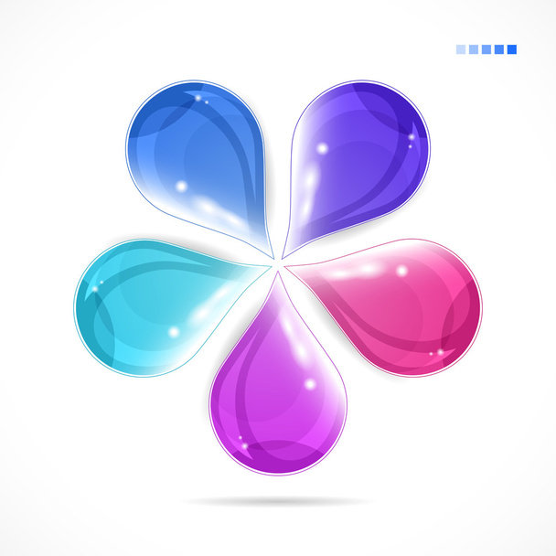 Abstract colorful glass shape background - ベクター画像