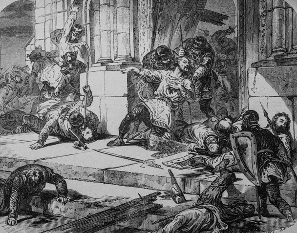 śmierć Roberta Le Forta w Brissarthe 866, redakcja 1880 - Zdjęcie, obraz