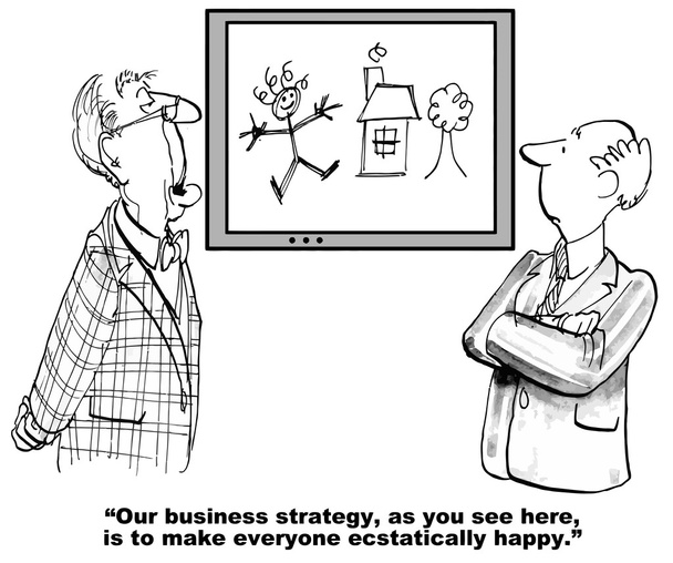 unsere Geschäftsstrategie - Vektor, Bild