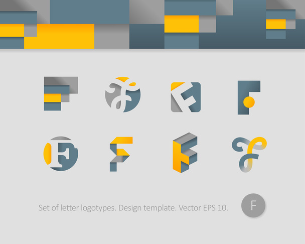 Stylized letter icons - Vector, Image