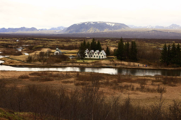 Тінквілер історичний район і національний парк на південному заході Ісландії, за 50 км на схід від Рейк'явіка - Фото, зображення