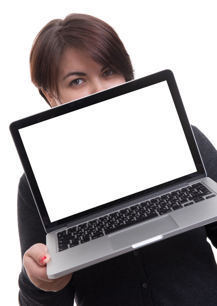 business woman with laptop - Zdjęcie, obraz
