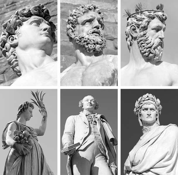 Beroemde Florentijnse sculpturen - Foto, afbeelding