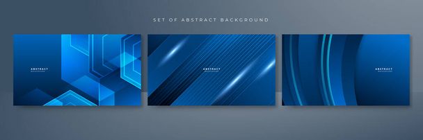 Niebieskie tło z minimalistycznym designem koncepcyjnym prezentacji - Wektor, obraz