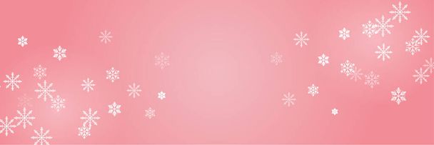Punainen ja valkoinen joulu leveä banneri lumihiutale bokeh koristelu. Talvilippu lumihiutaleella. Vaaka uusi vuosi tausta, otsikot, julisteita, kortteja, verkkosivuilla. Vektoriesimerkki - Vektori, kuva