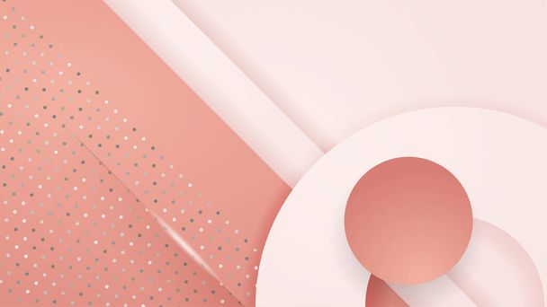 Роскошный современный розовый фон с блестящими золотыми линиями и чистым пространством для рекламного текста - Вектор,изображение