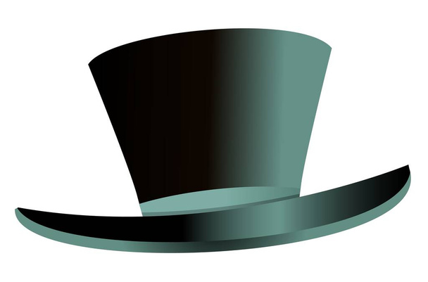 profesionální černá čepice horní klobouk vektorové ilustrace - Vektor, obrázek