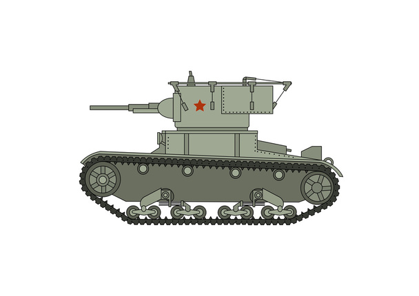 Dünya Savaşı iki Sovyet tank - Vektör, Görsel