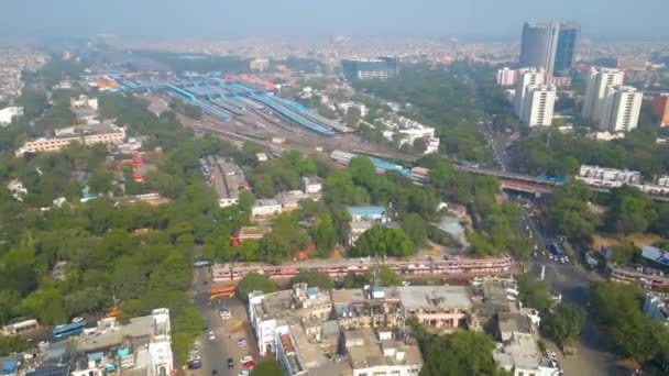 New Delhi, Indie, 15 Listopad 2023, New Delhi Connaught Place Aerial View - Záběry, video