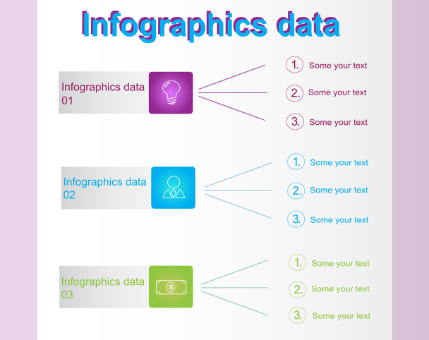 Σύγχρονη infographic δεδομένων με μπλε χρώματα - Διάνυσμα, εικόνα