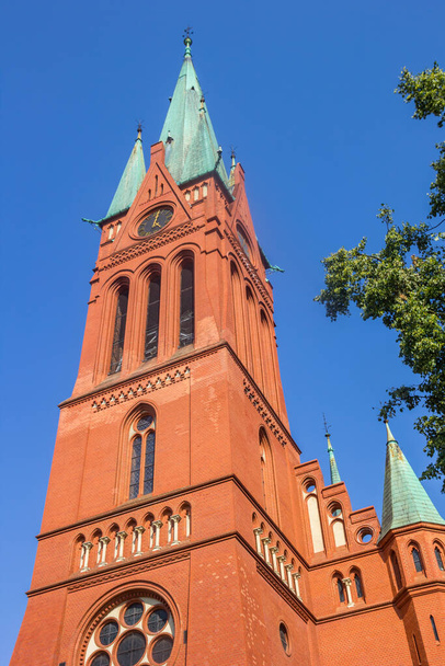 Tower of the historic St. Jacobs templom Torun, Lengyelország - Fotó, kép
