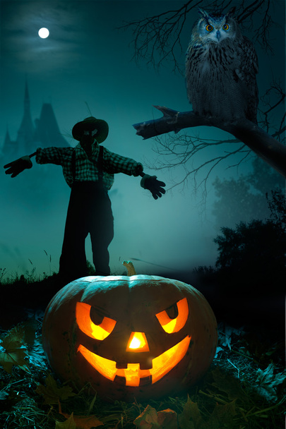 Art Halloween night background - Photo, Image