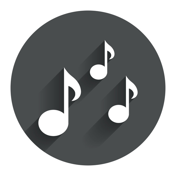 Music notes sign icon. - Vector, Imagen