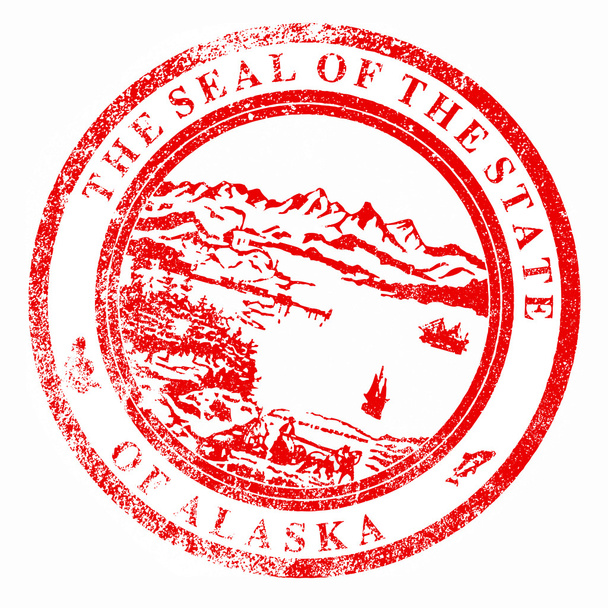 Alaska Seal Stamp - Vector, Image