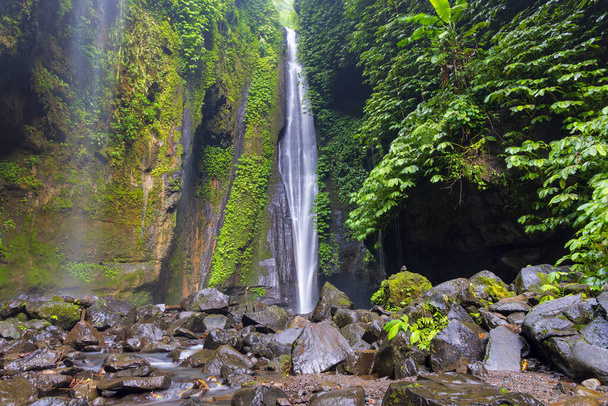 インドネシア,バリ島の関東近くの隠れた滝 - 写真・画像