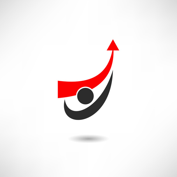 Red Arrow up icon - Vector, Image
