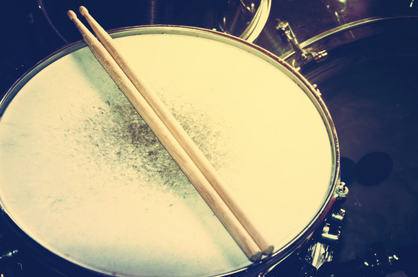 Conceptuele afbeelding van drums. - Foto, afbeelding