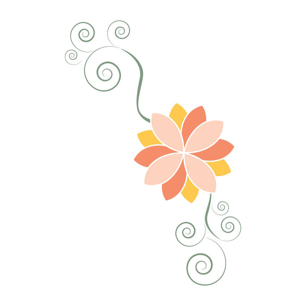 krásný květinový dekorace izolované vektorové ilustrace design - Vektor, obrázek