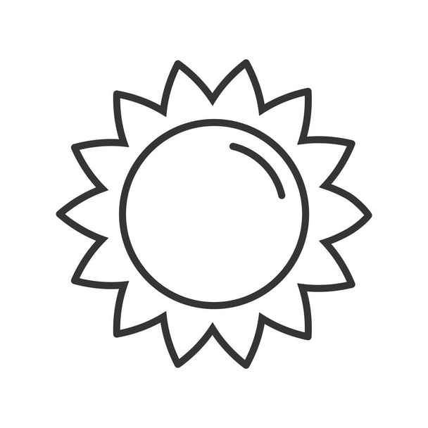 Γραμμική εικόνα Ήλιου Απομονωμένη διανυσματική απεικόνιση - Διάνυσμα, εικόνα