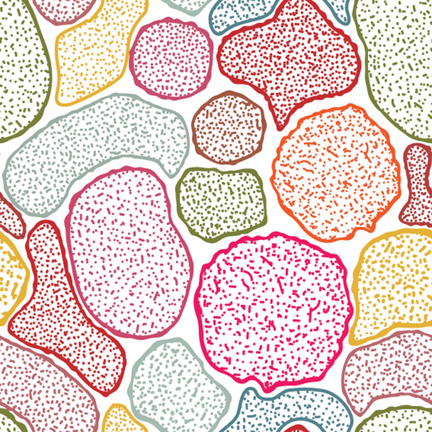 Virus cells seamless texture, microbes endless texture - Vector, imagen