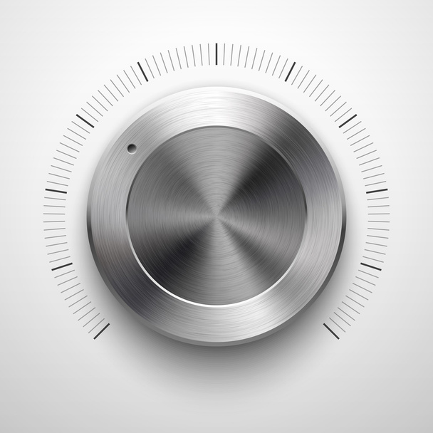 Abstract Technology Volume Knob with Metal Texture - Vecteur, image