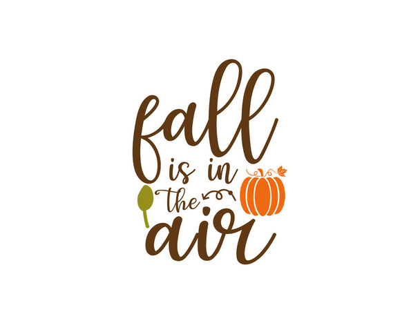 Letras de outono vetorial para férias caligráficas de fundo da temporada de outono - Vetor, Imagem