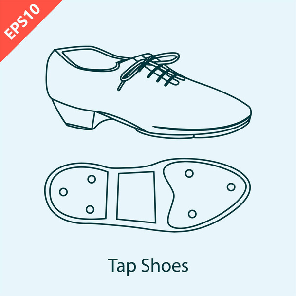 Oxford styl stepowania buty design płaski nowoczesny ilustracja - Wektor, obraz