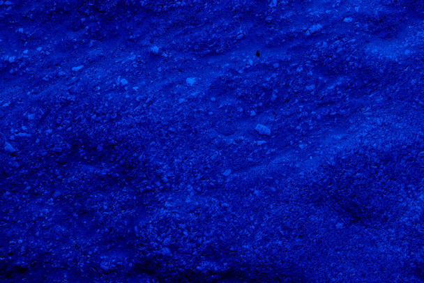blau gefärbte abstrakte Wandhintergrund mit Texturen in verschiedenen Blautönen - Foto, Bild