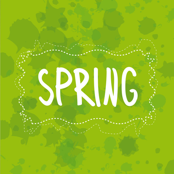 Escritura manual de primavera
 - Vector, imagen