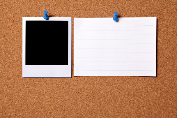 Blank photo with index card - Photo, Image