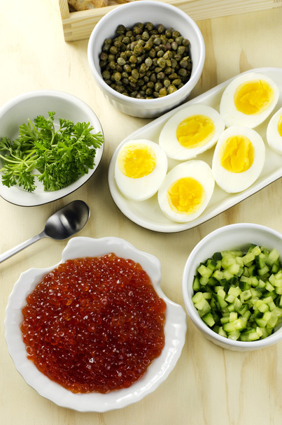 Staffed egg appetizers - Photo, Image