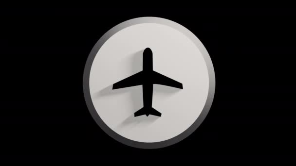 green airplane mode activation animation.  - Footage, Video