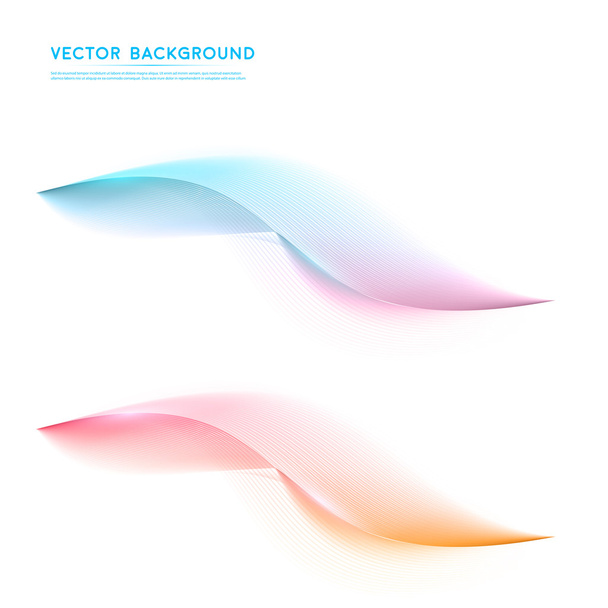 Vector Abstract color waves design element. - ベクター画像