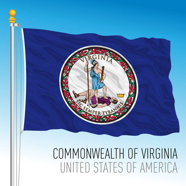Virginia bandiera di stato federale, Stati Uniti, STATI UNITI, illustrazione vettoriale - Vettoriali, immagini