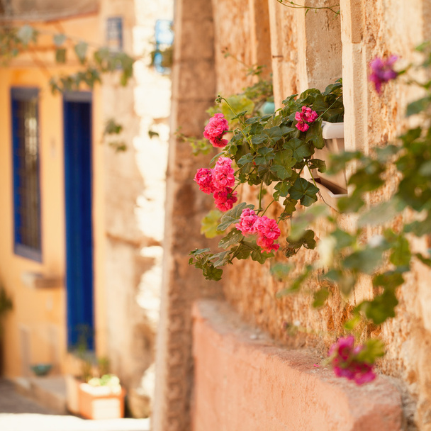 Verão na Grécia Creta, Chania cidade velha abstrato fundo
 - Foto, Imagem