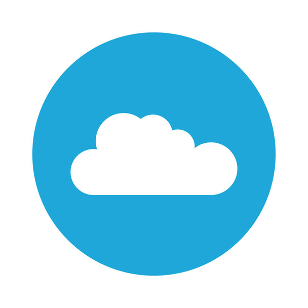 Icono de nube, icono del tiempo aislado en blanco  - Vector, Imagen