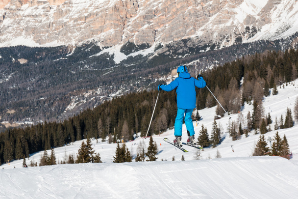Freestyle ski jump v mountain snow parku - Fotografie, Obrázek