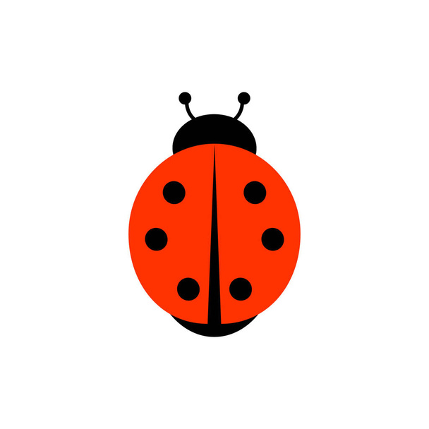 ladybug icon on white background. vector illustration. - Vector, Image