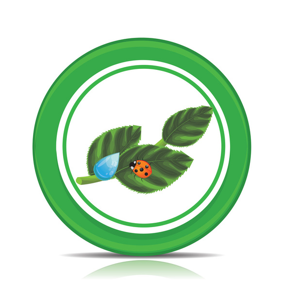 緑の葉のアイコン - ベクター画像