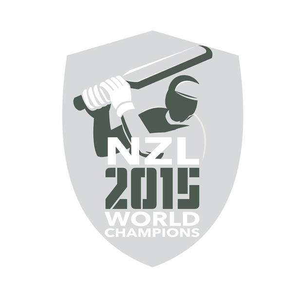 Cricket-Spieler 2015 Neuseeland - Vektor, Bild