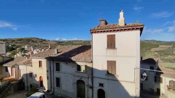 Castropignano, Molise, Italy  26 October 2023: Glimpse of the village from the alleys of the historic center - Footage, Video