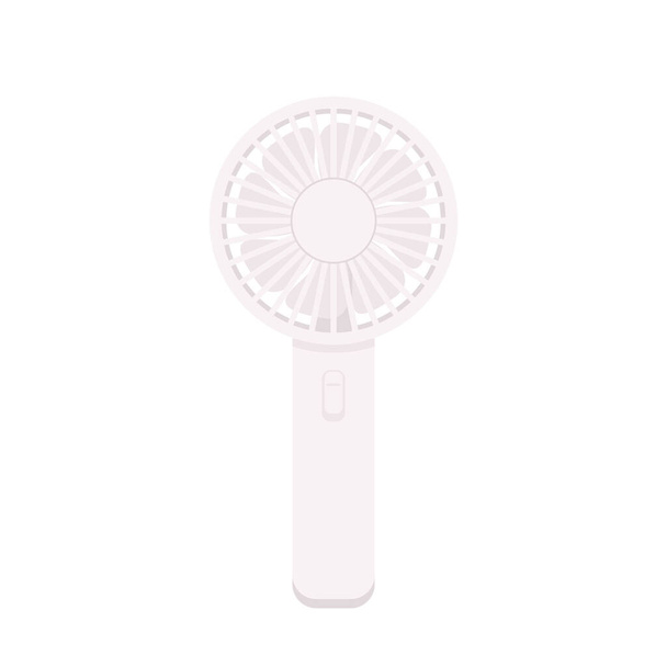 Hand fan in flat style. Modern electric fan different types colors set realistic vector illustration. - Vector, Image