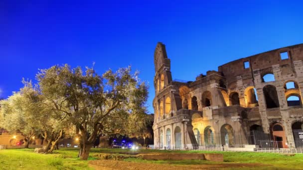 Colosseum, Rome, Italië. Timelapse - Video