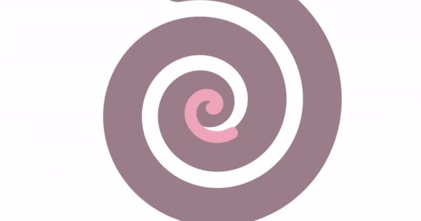 Transición espiral abstracta, abrelatas o terminación. Circulo circular en espiral geométrica de transición sobre fondo blanco. Transición animada de resolución 4K. - Metraje, vídeo
