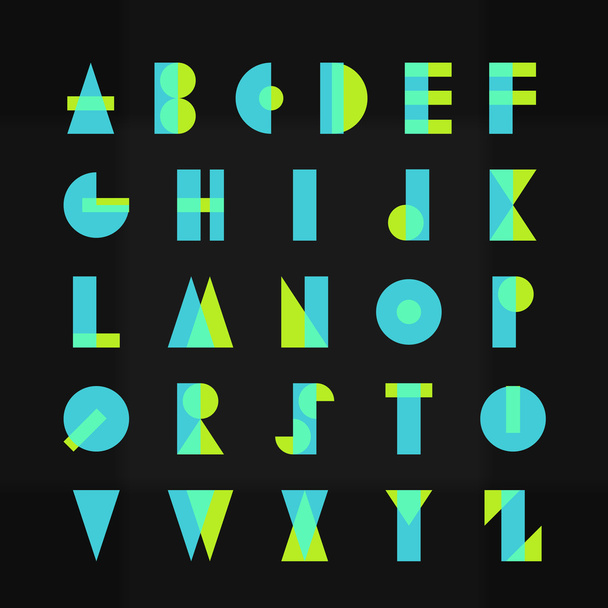 funky alphabet typography font  - Vector, afbeelding